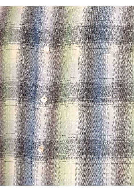 super light wool checkman blue and green AURALEE | A25AS01LCBLUE GREEN CHECK